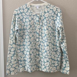 Charter Club Women's Cardigan Sequin Button Down Long Sleeve Sweater Size Medium